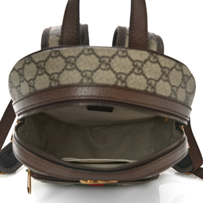 Gucci GG Supreme Monogram Calfskin Web Small Ophidia Day Backpack Beige Ebony New Acero 5 of 11