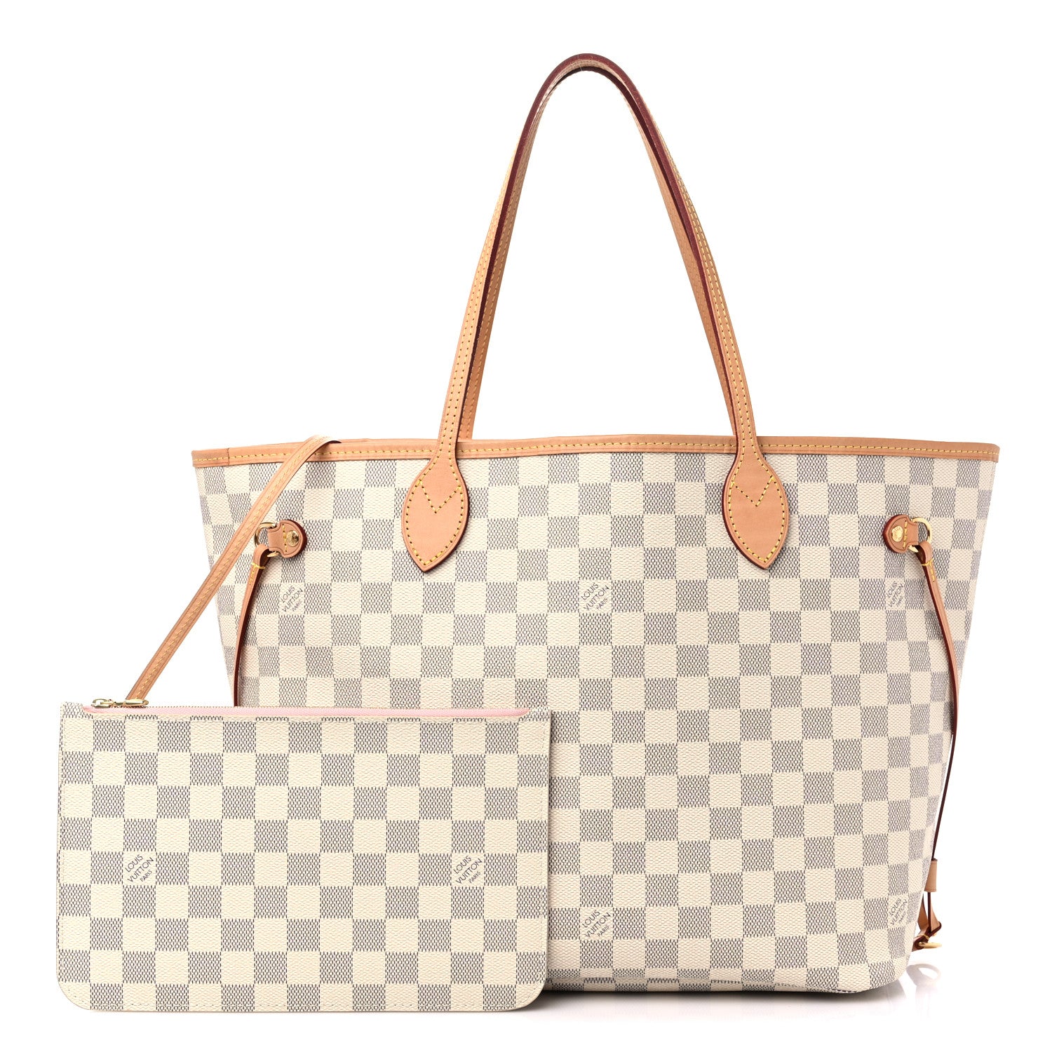 Louis Vuitton Damier Azur Neo Neverfull MM Rose Ballerine 1 of 12