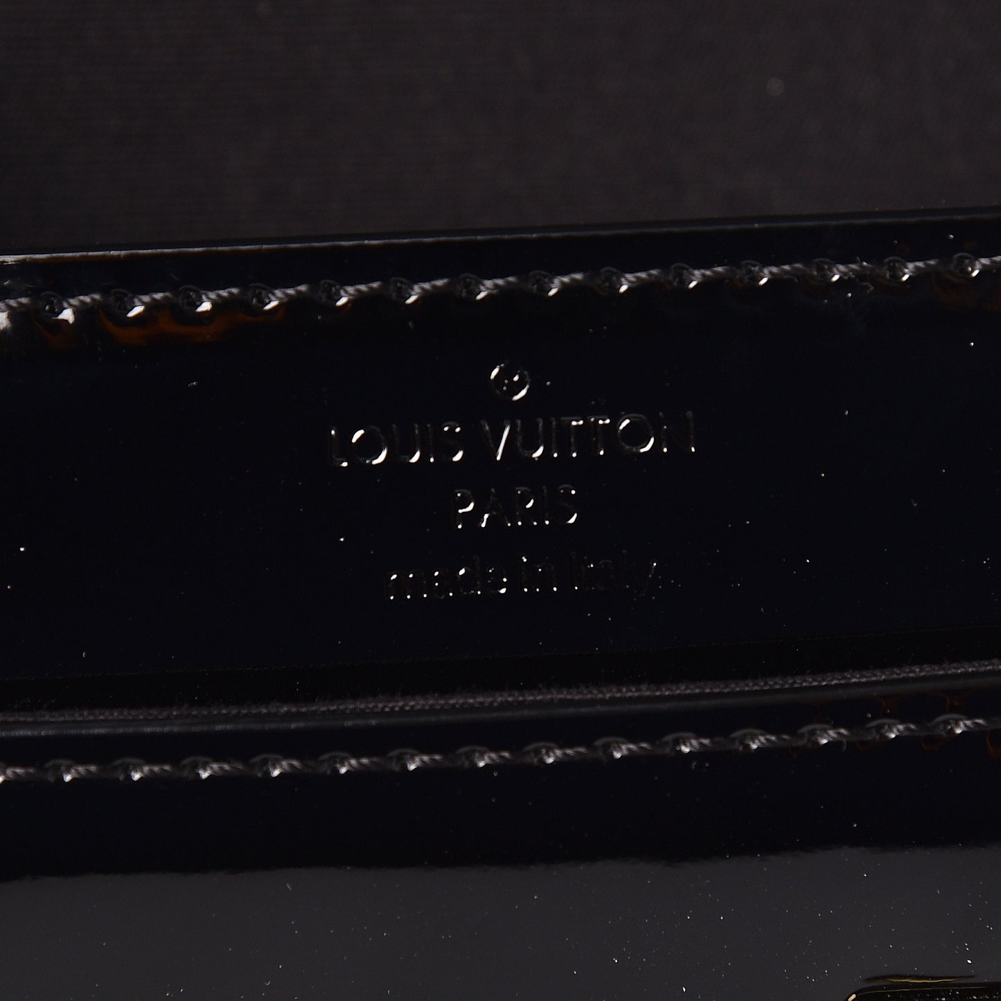 Patent Louise Clutch Black