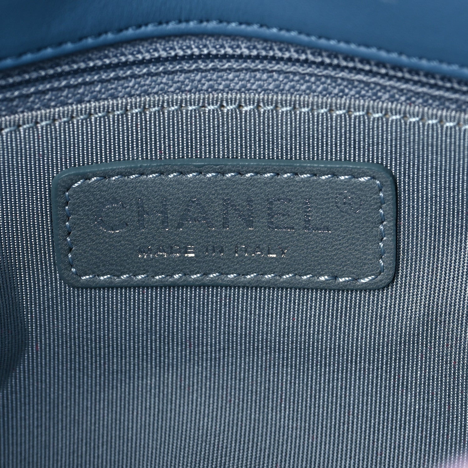 Chanel Lambskin Crochet Medium Single Flap Blue 6 of 8
