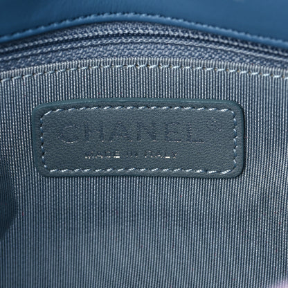 Chanel Lambskin Crochet Medium Single Flap Blue 6 of 8