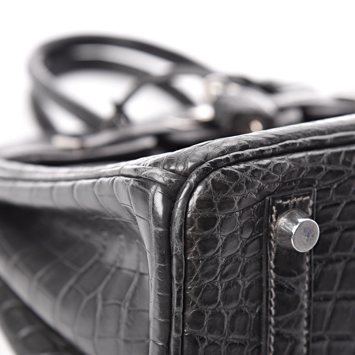 Matte Niloticus Crocodile Birkin 25 Graphite