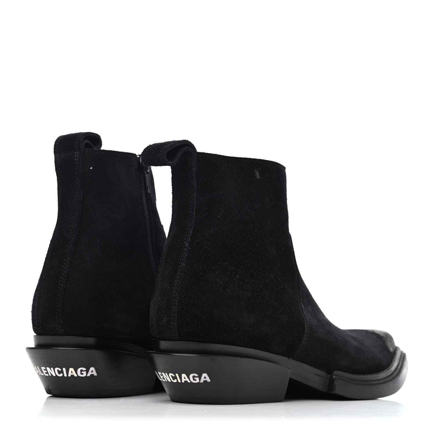 Balenciaga Suede Santiag Western Boots 36 Black 3 of 4