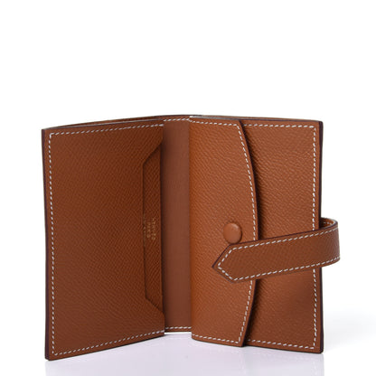 Hermes Epsom Mini Bearn Wallet Gold 4 of 4