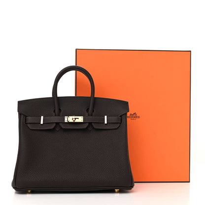 Hermes Togo Birkin 25 Bai Brun 12 of 12