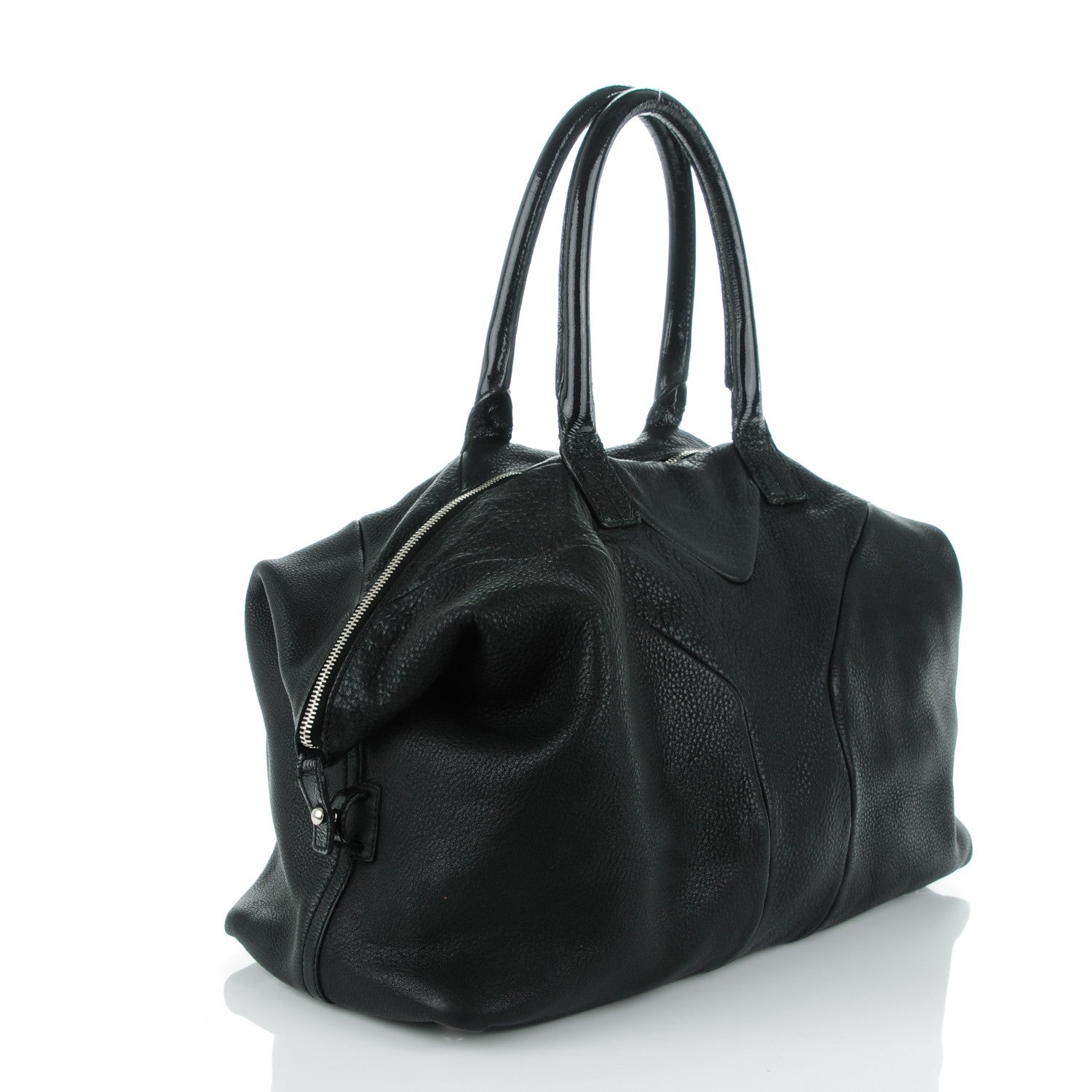 Saint Laurent Pebbled Lambskin Medium Easy Sac Black 3 of 17
