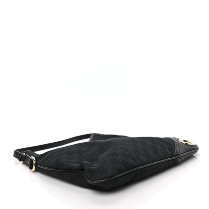 Gucci Monogram Medium New Britt Hobo Black 3 of 9