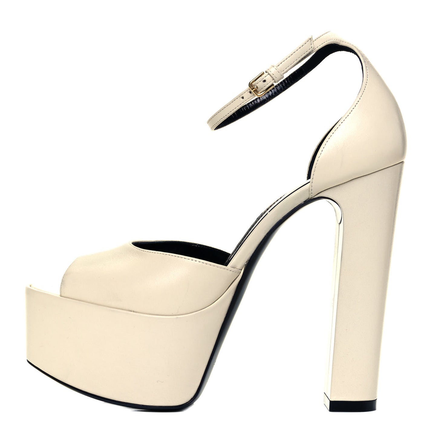 Goatskin Belfagor Platform Sandals 36.5 Pearl