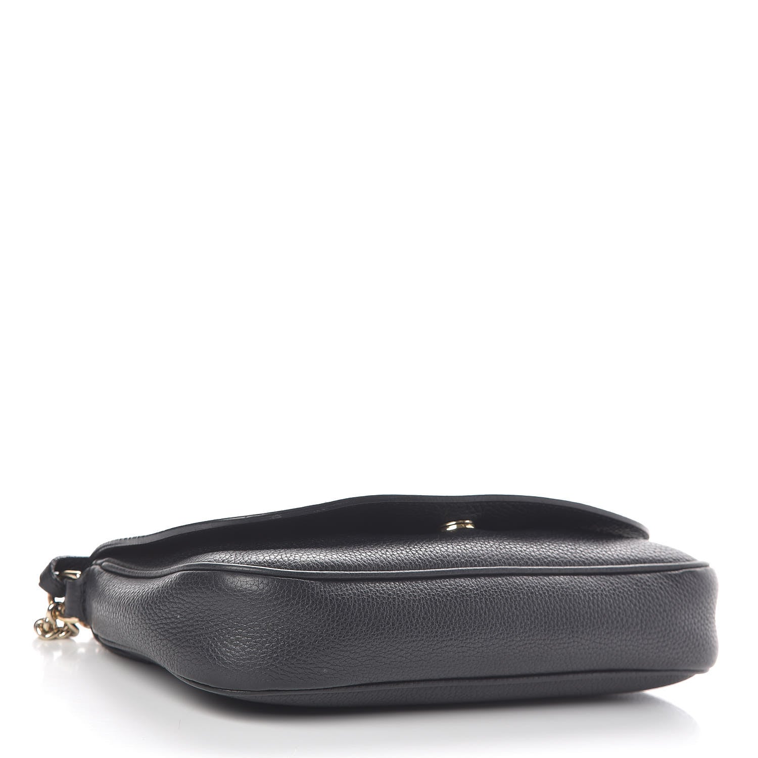 Gucci Pebbled Calfskin Medium Soho Flap Crossbody Black 4 of 17