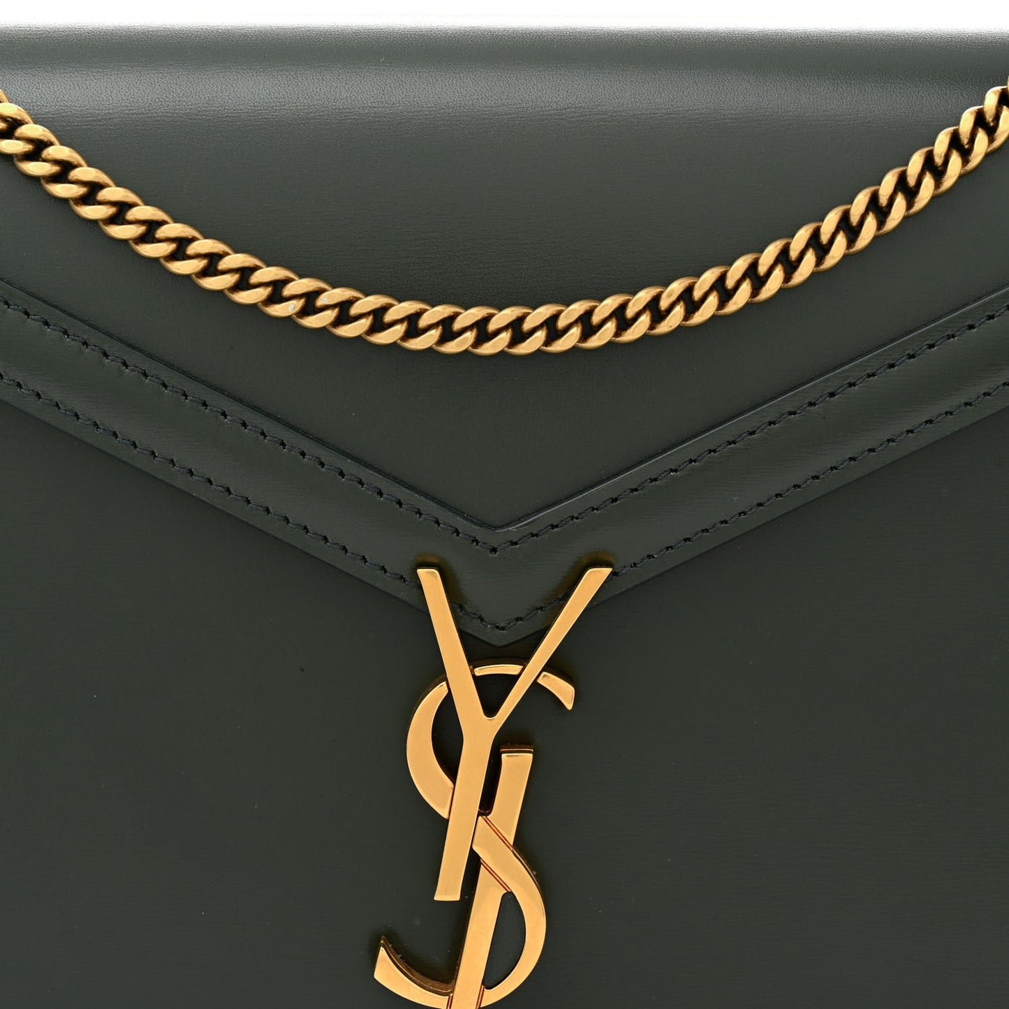 Smooth Calfskin Monogram Cassandra Clasp Bag Dark Green