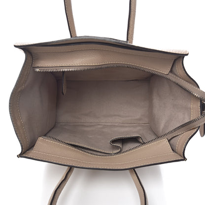 Celine Drummed Calfskin Micro Luggage Dune 5 of 12