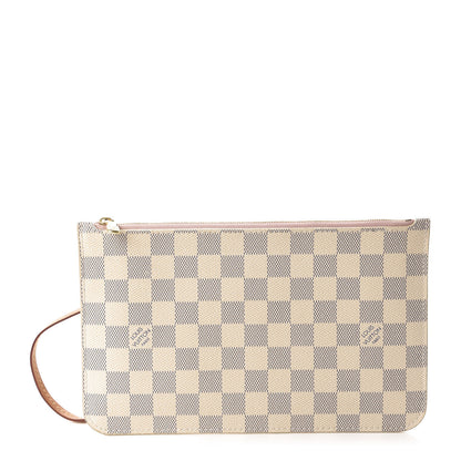 Louis Vuitton Damier Azur Neverfull MM GM Pochette Rose Ballerine 1 of 8