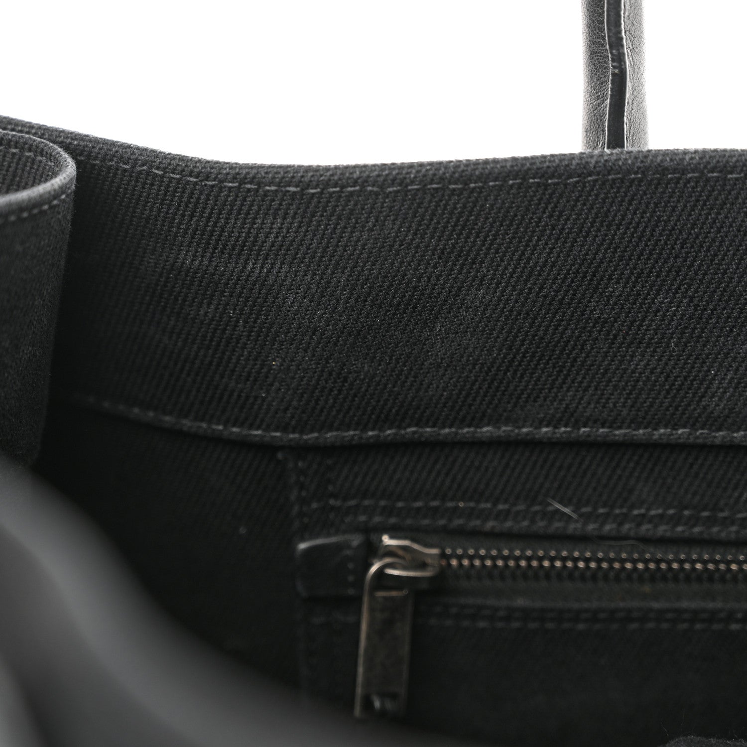 Saint Laurent Linen Calfskin Rive Gauche Tote Black 14 of 14
