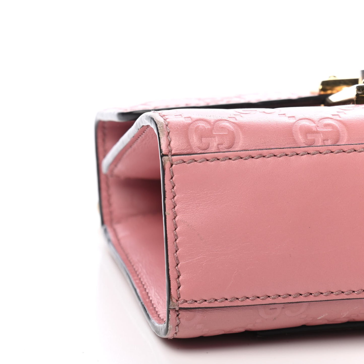 Guccissima Small Padlock Shoulder Bag Rose Baby Candy
