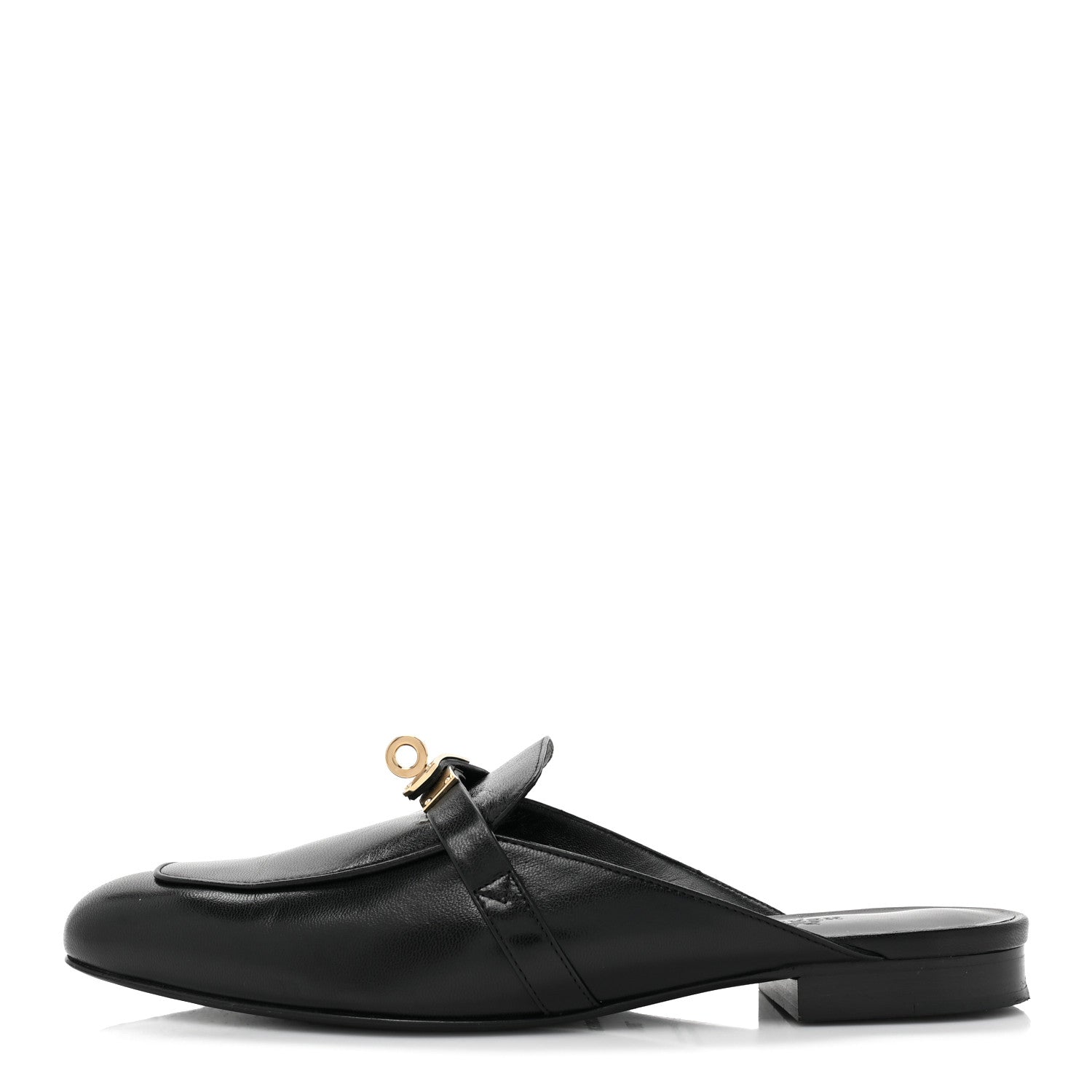 Hermes Goatskin Oz Mules 38.5 Black 1 of 9