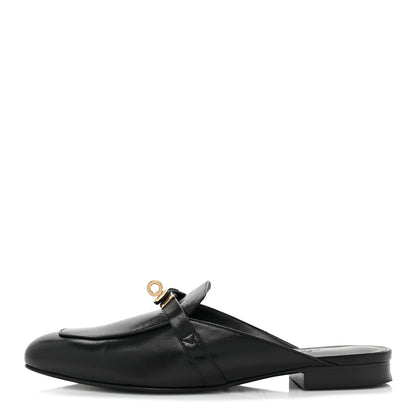 Hermes Goatskin Oz Mules 38.5 Black 1 of 9