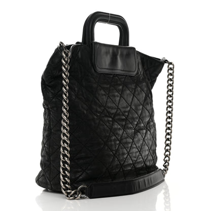 Chanel Iridescent Calfskin Quilted In The Mix Shopping Tote Black 4 of 20