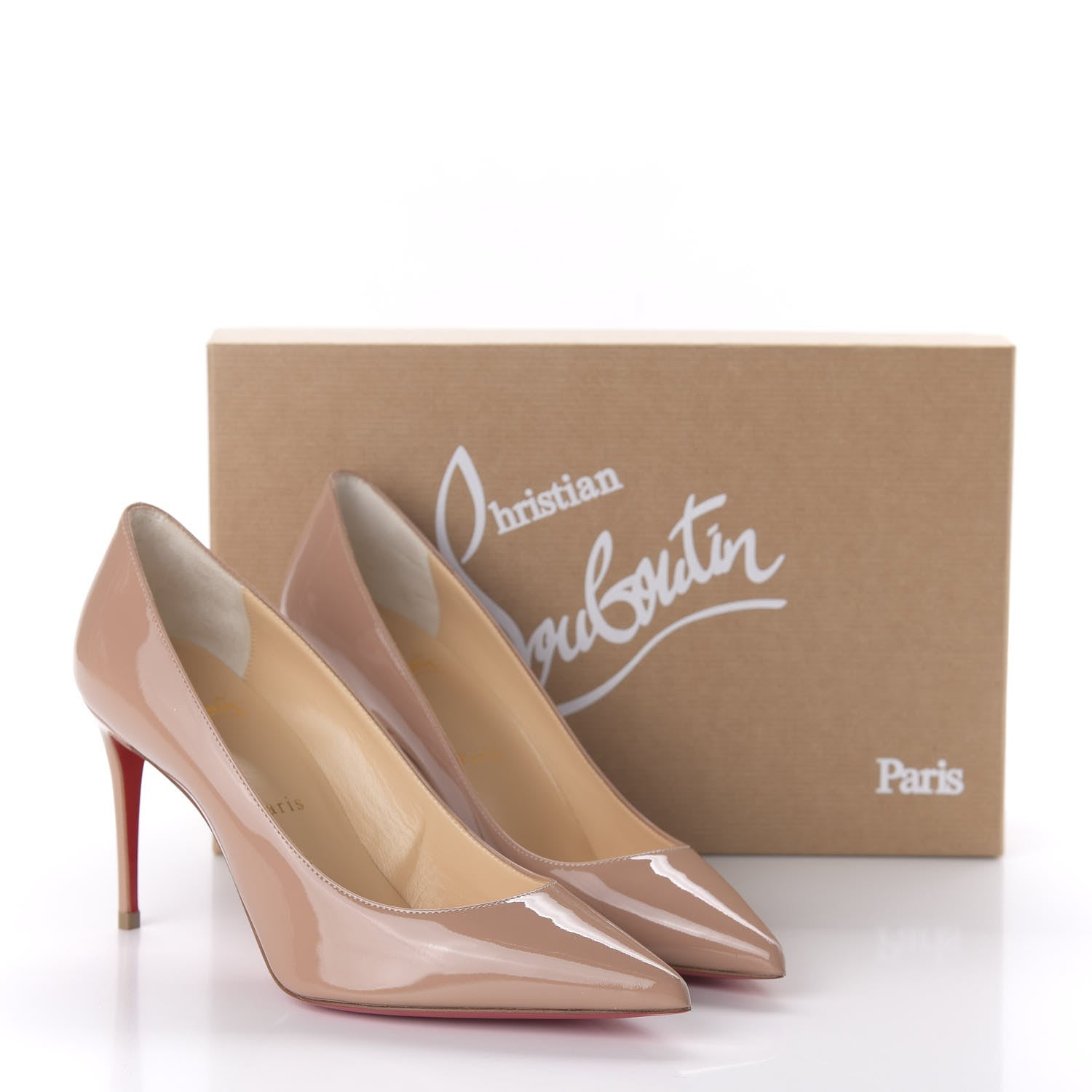 Christian Louboutin Patent Kate 85 Pumps 37 Nude 8 of 8