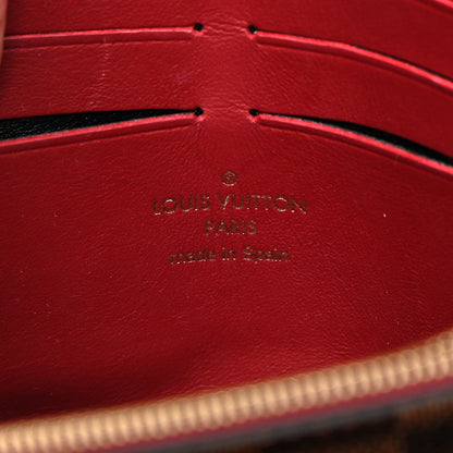 Louis Vuitton Damier Ebene Vavin Chain Wallet Red 6 of 14