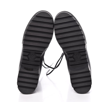 Louis Vuitton Suede Calfskin Monogram LV Black Heart Laureate Platform Desert Boots 40 Black 7 of 15