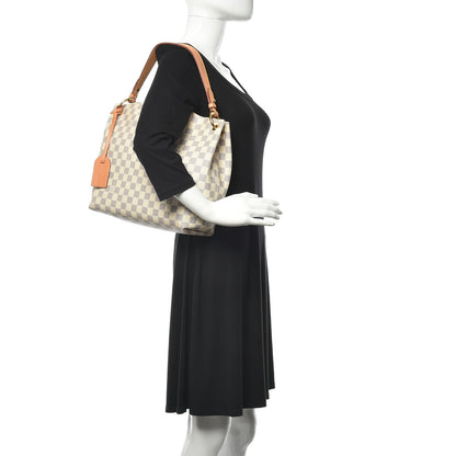 Louis Vuitton Damier Azur Graceful PM Rose Ballerine 2 of 14