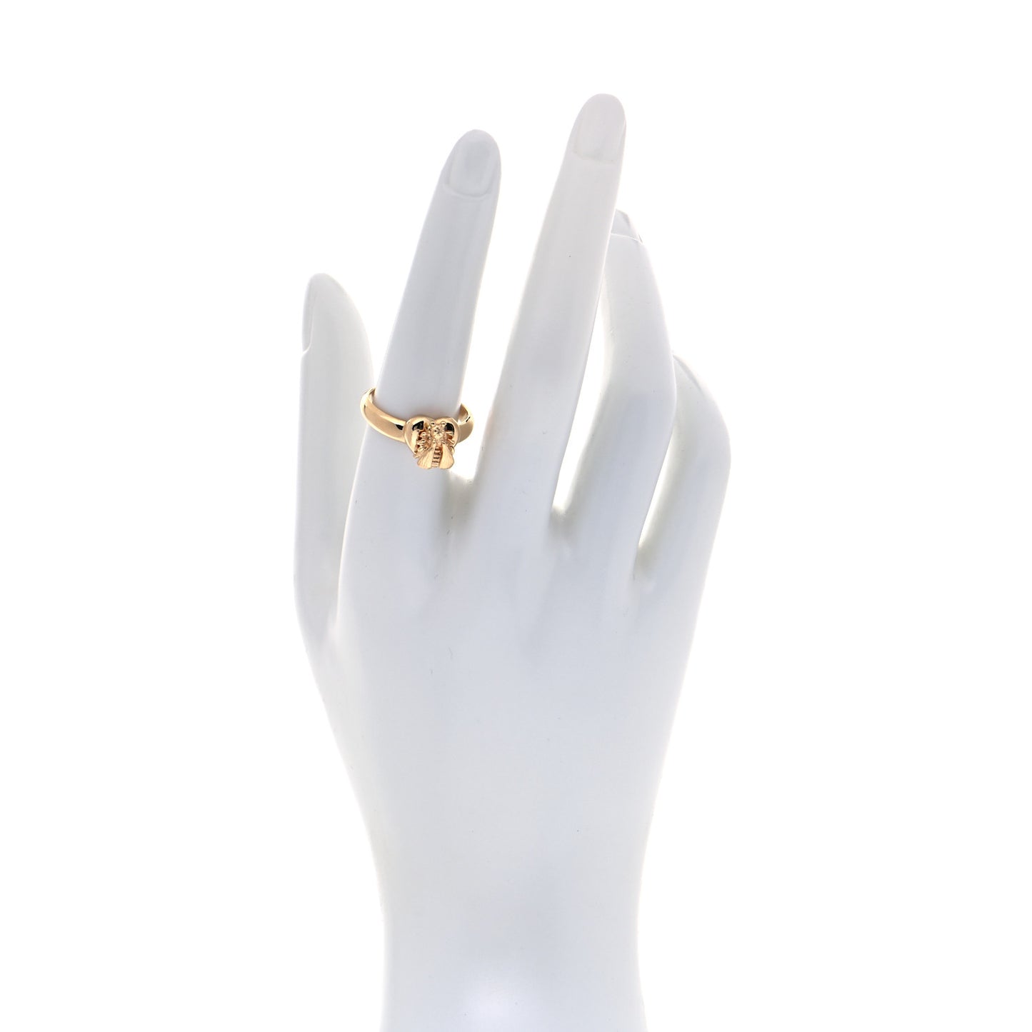 18K Yellow Gold Bee Heart Ring 57 8