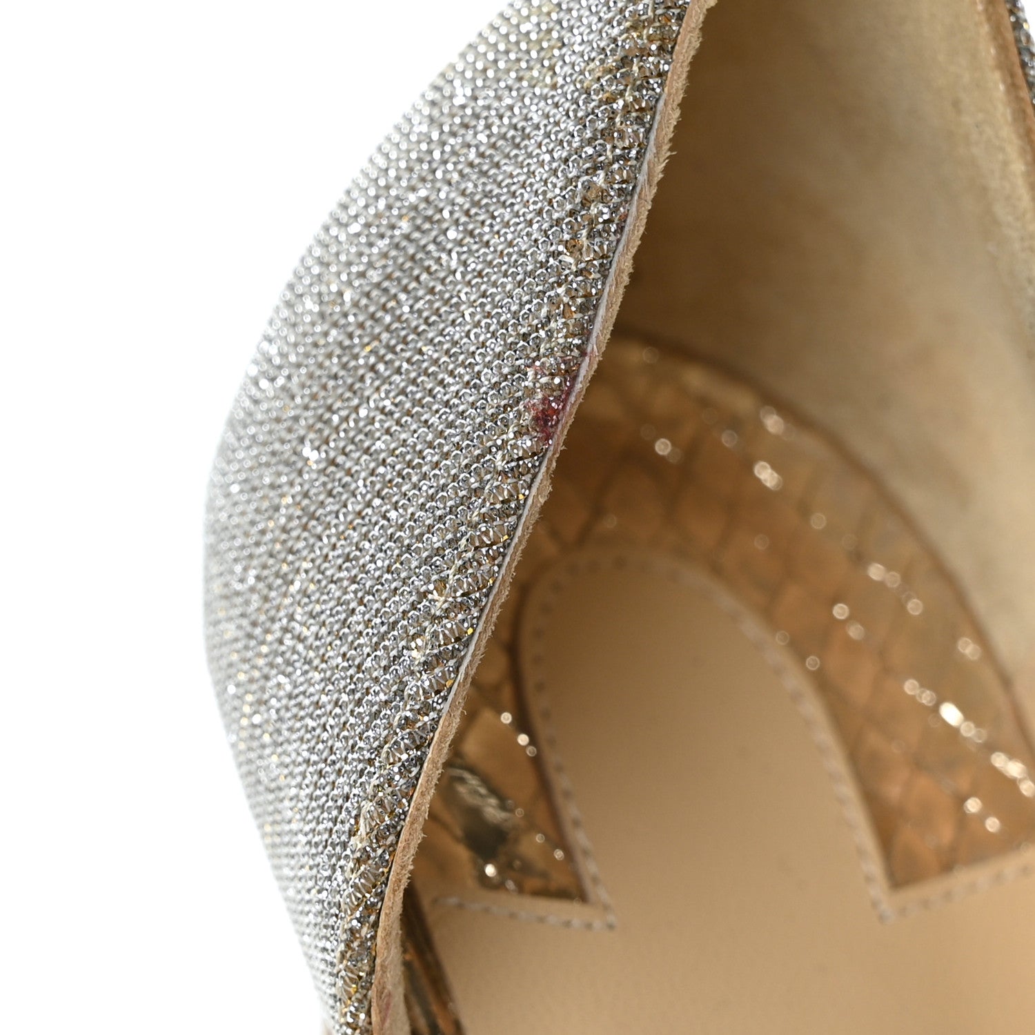 Christian Louboutin Glitter Luminor Iriza 100 Pumps 36 Gold 8 of 8