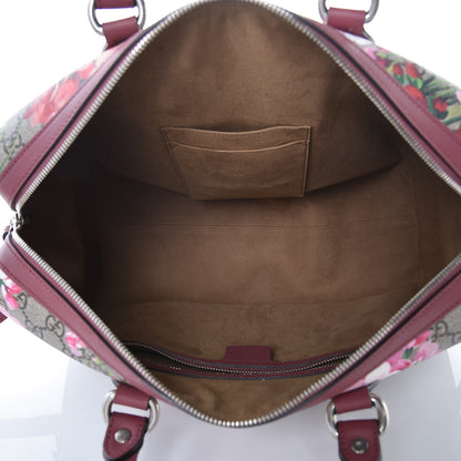 Gucci GG Supreme Monogram Blooms Medium Boston Beige Multicolor Dry Rose 5 of 10