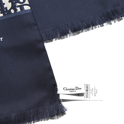 Christian Dior Silk Oblique Scarf Blue 3 of 3