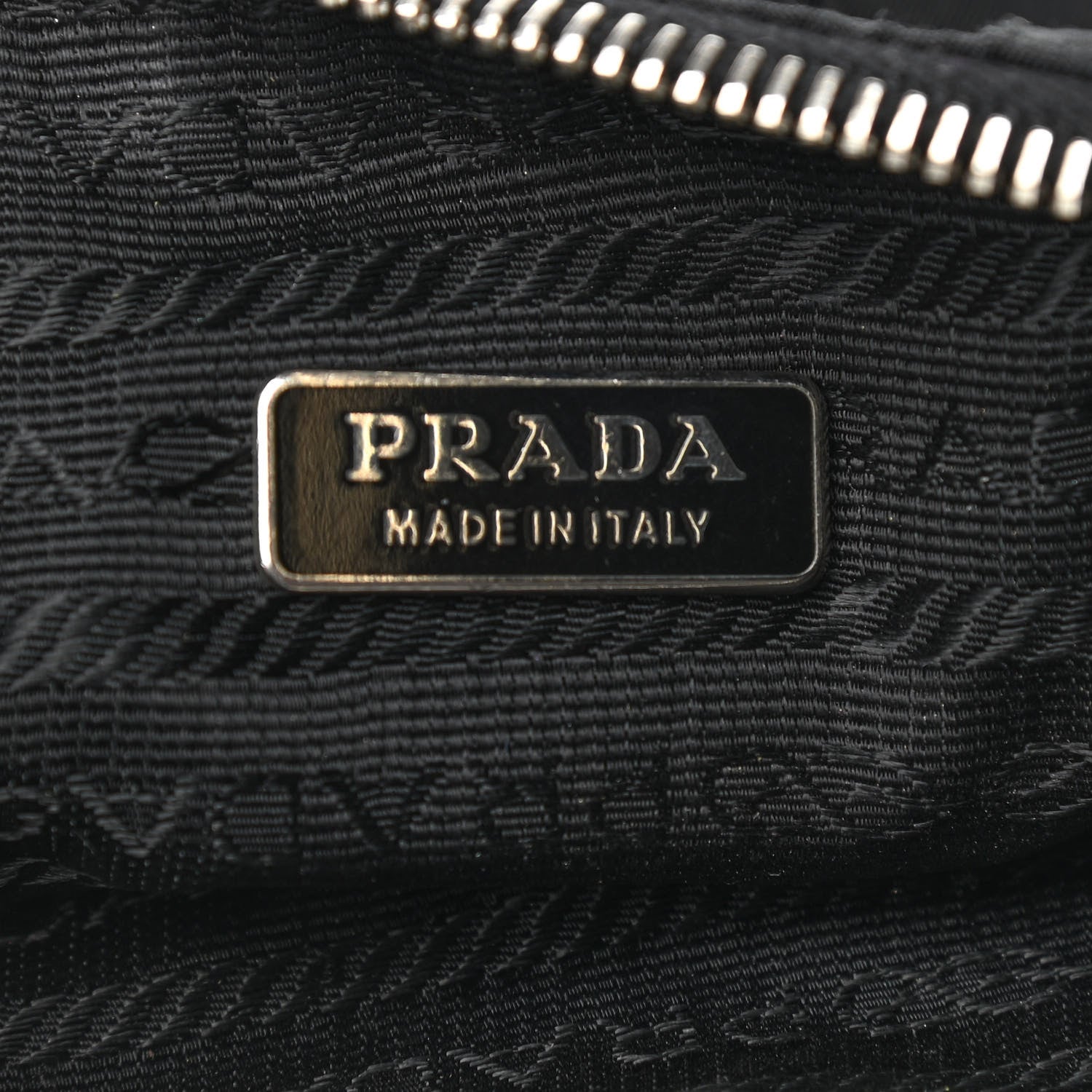 Prada Tessuto Nylon Impunturato Quilted Chain Pochette Black 6 of 8