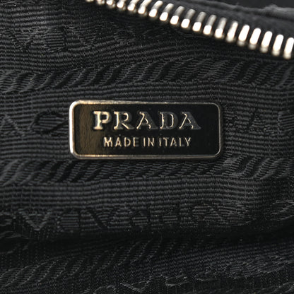 Prada Tessuto Nylon Impunturato Quilted Chain Pochette Black 6 of 8