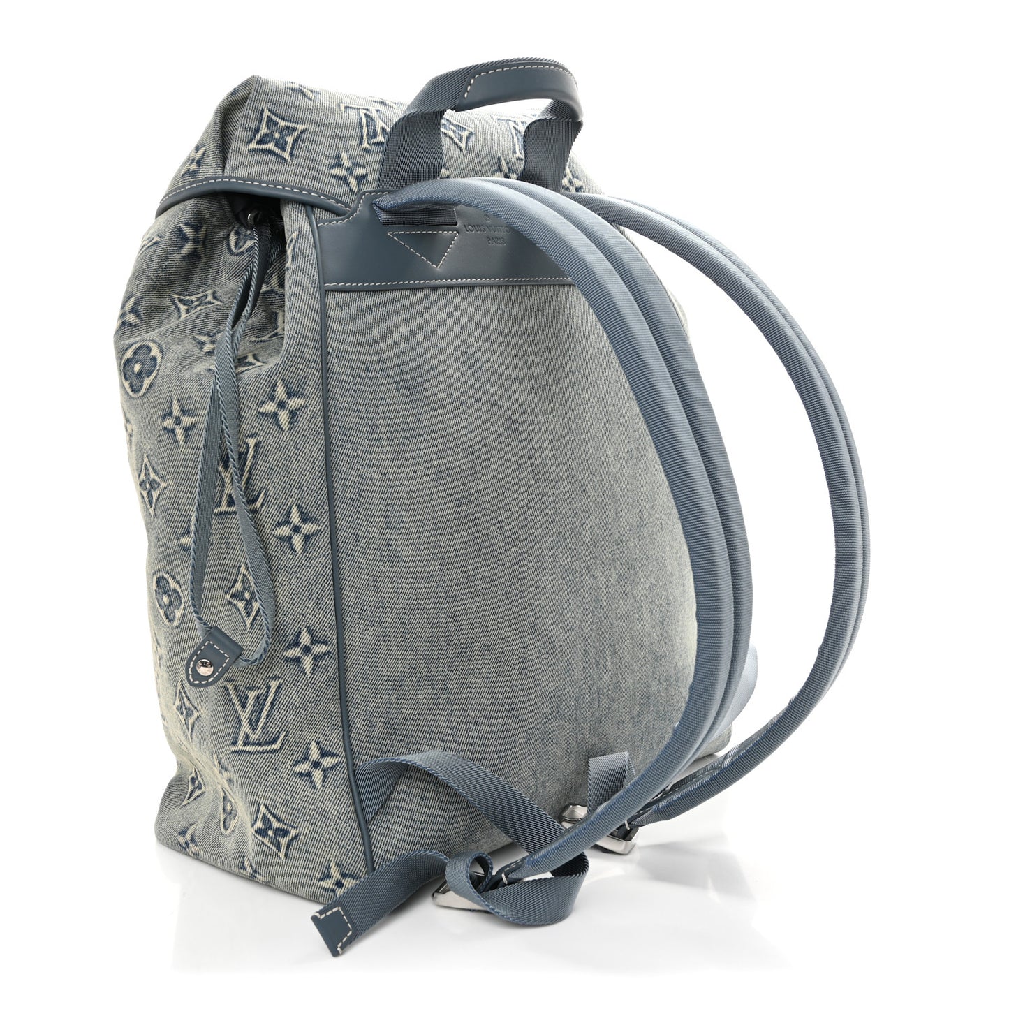 Monogram Denim Washed 3D Montsouris Backpack Blue