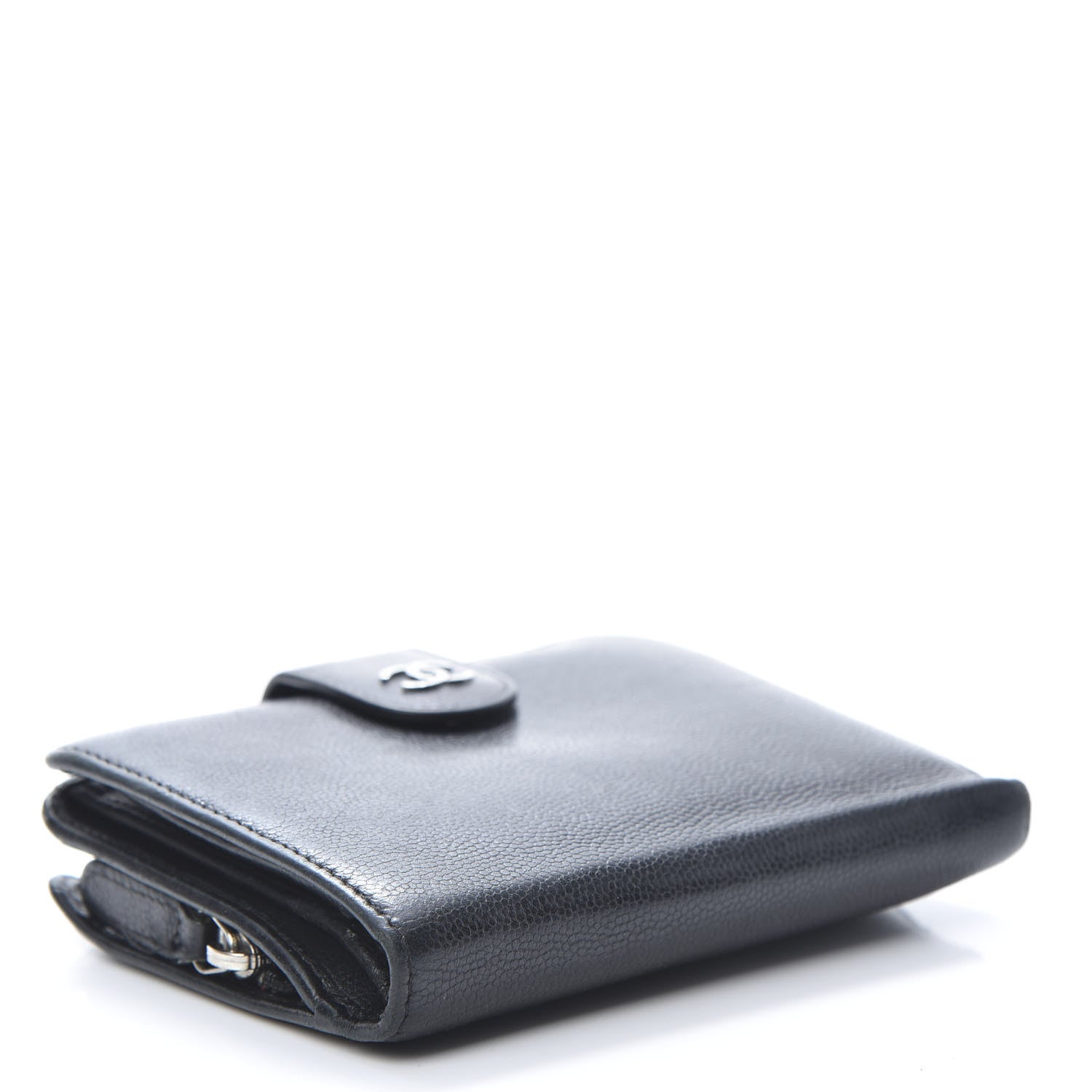 Chanel Caviar Sevruga French Compact Wallet Black 4 of 15