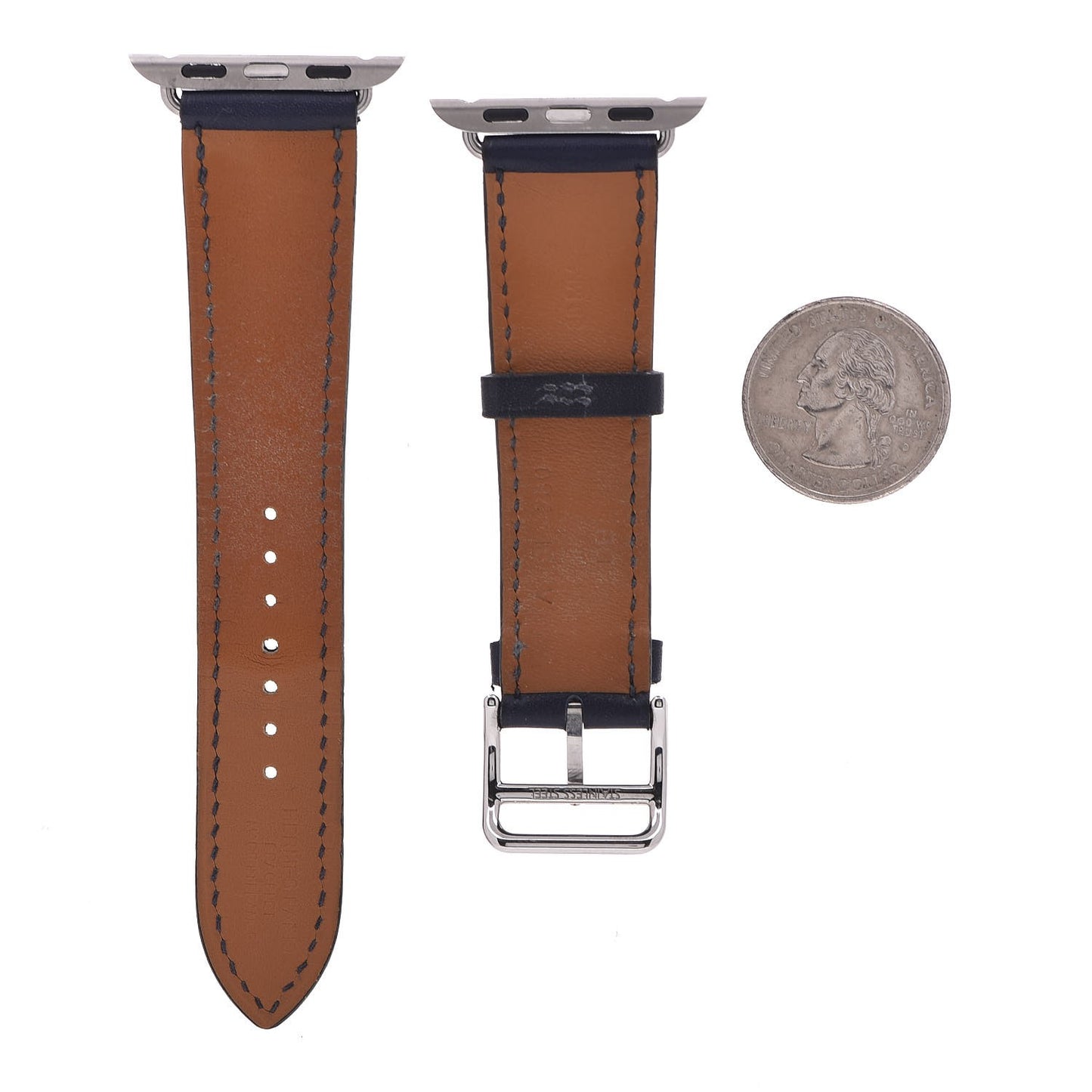Barenia Eperon D'Or 38mm Apple Watch Single Tour Band Marine