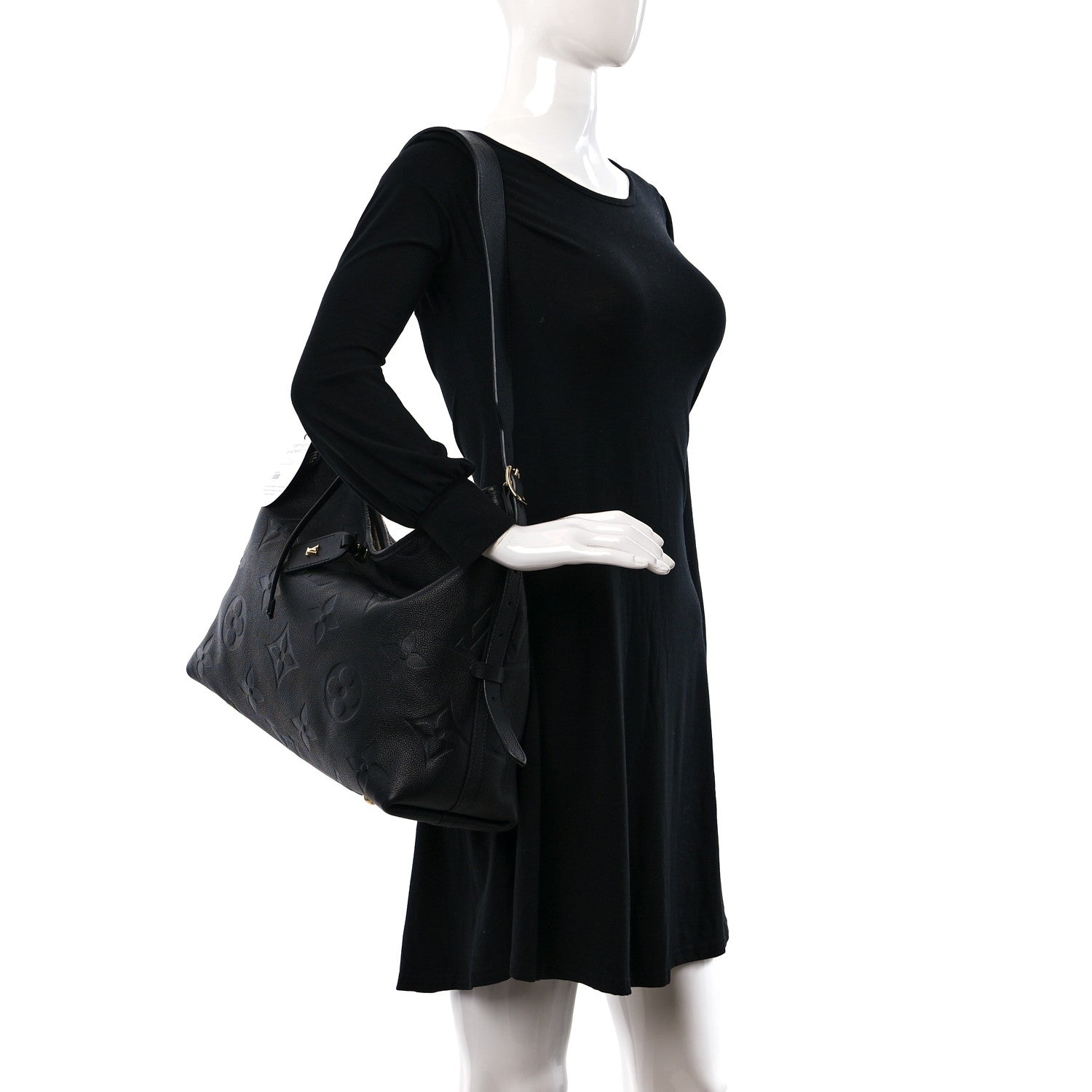 Louis Vuitton Empreinte Monogram Giant CarryAll MM Black 2 of 10