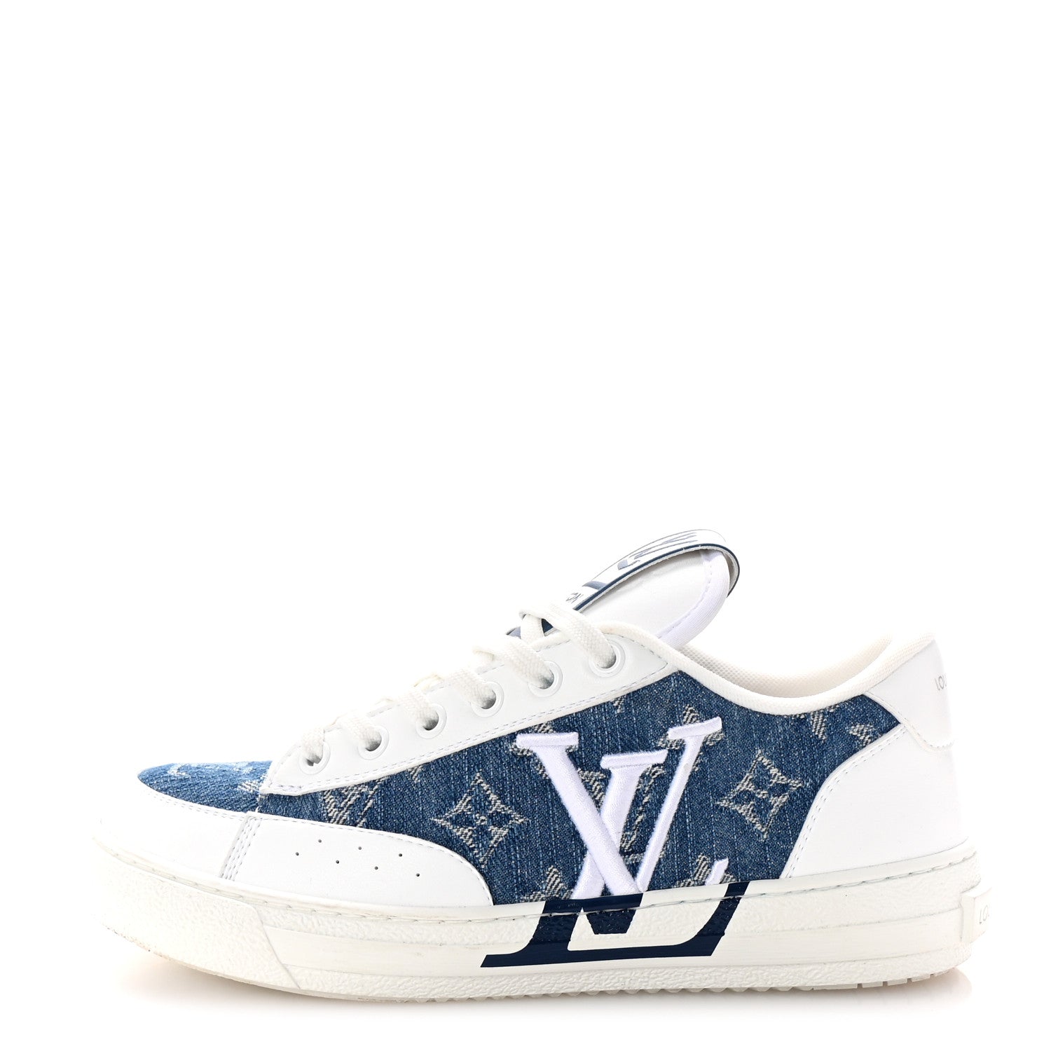 Louis Vuitton Denim Charlie Trainers 36 White Blue 1 of 11