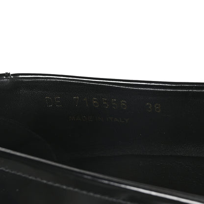 Saint Laurent Glazed Calfskin Chunky Le Loafer Penny Slippers 38 Black 7 of 8