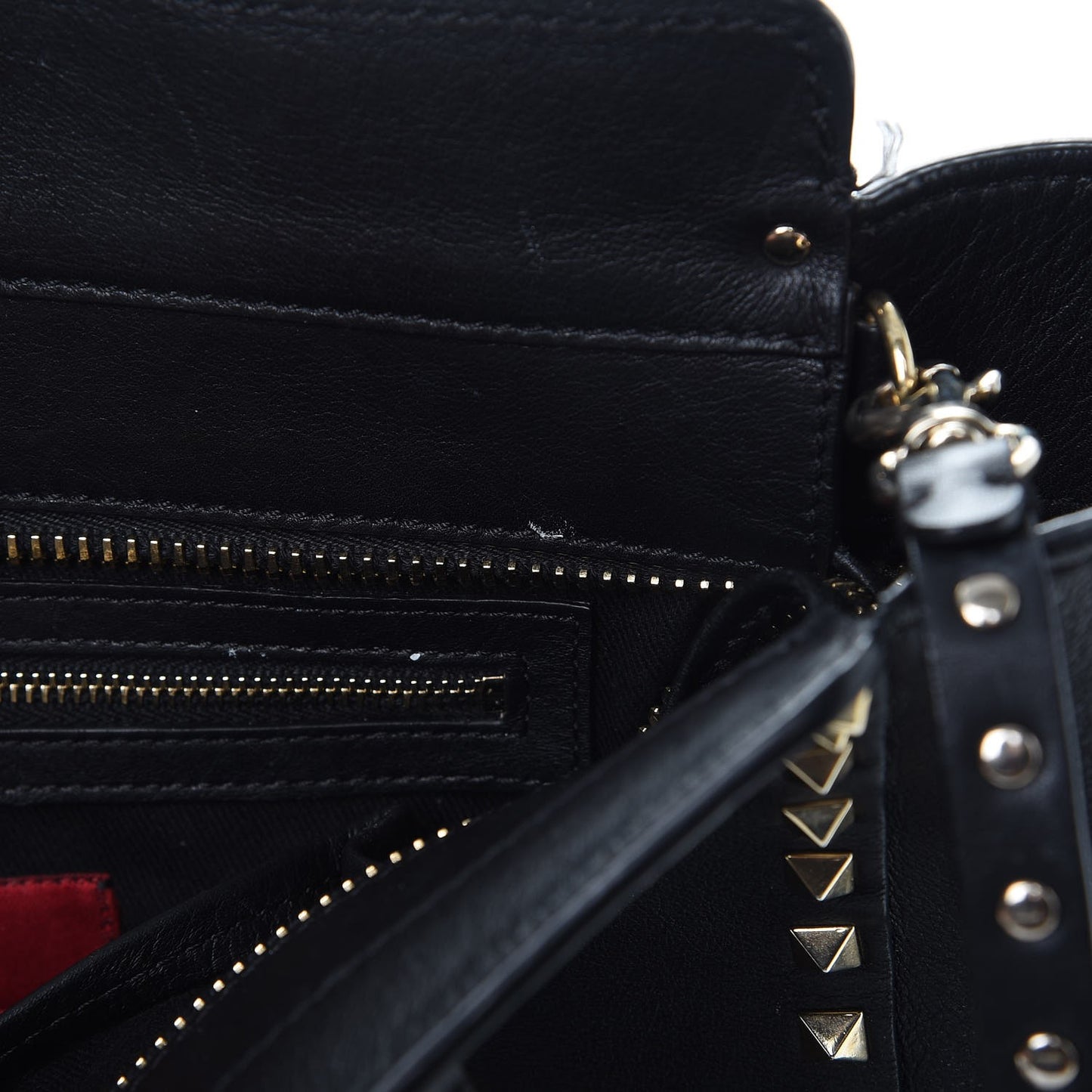 Vitello Rockstud Double Handle Tote Black