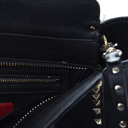 Valentino Garavani Vitello Rockstud Double Handle Tote Black 9 of 17