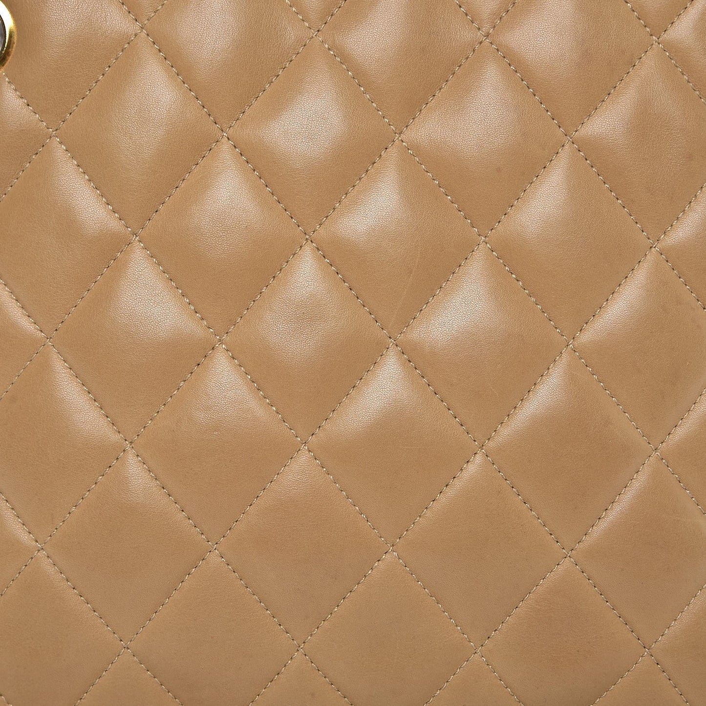 Lambskin Quilted Shoulder Bag Beige