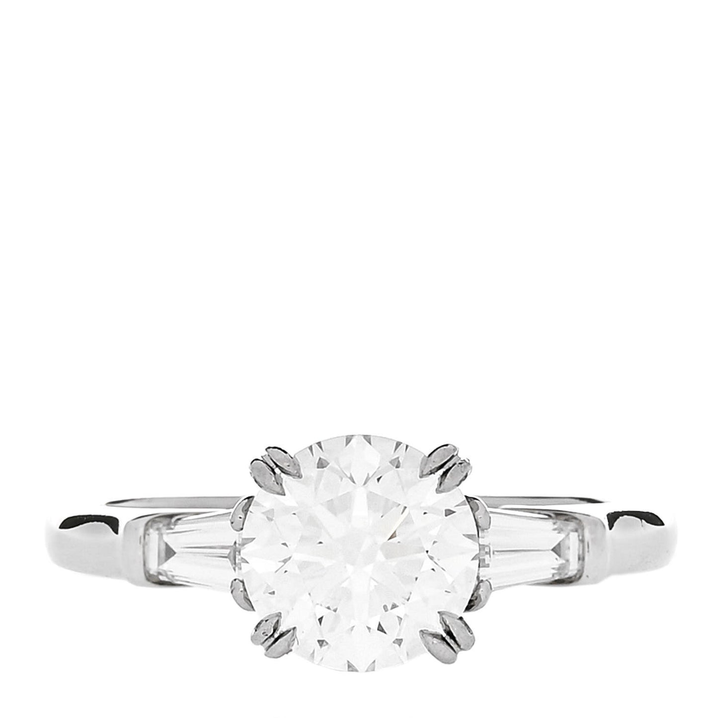 Platinum Diamond 1.40ct Classic Winston Round Brilliant Engagement Ring 50 5.5