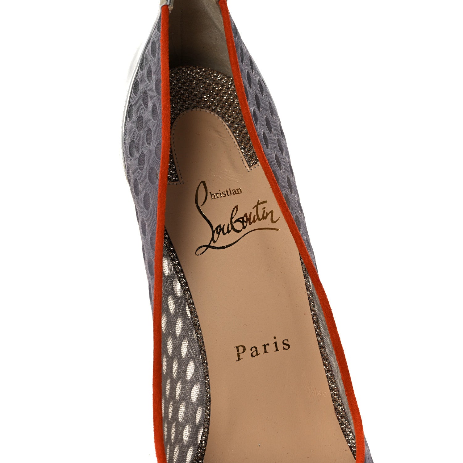 Christian Louboutin Fishnet Suede Follies Resille 100 Pumps 39 7 of 13