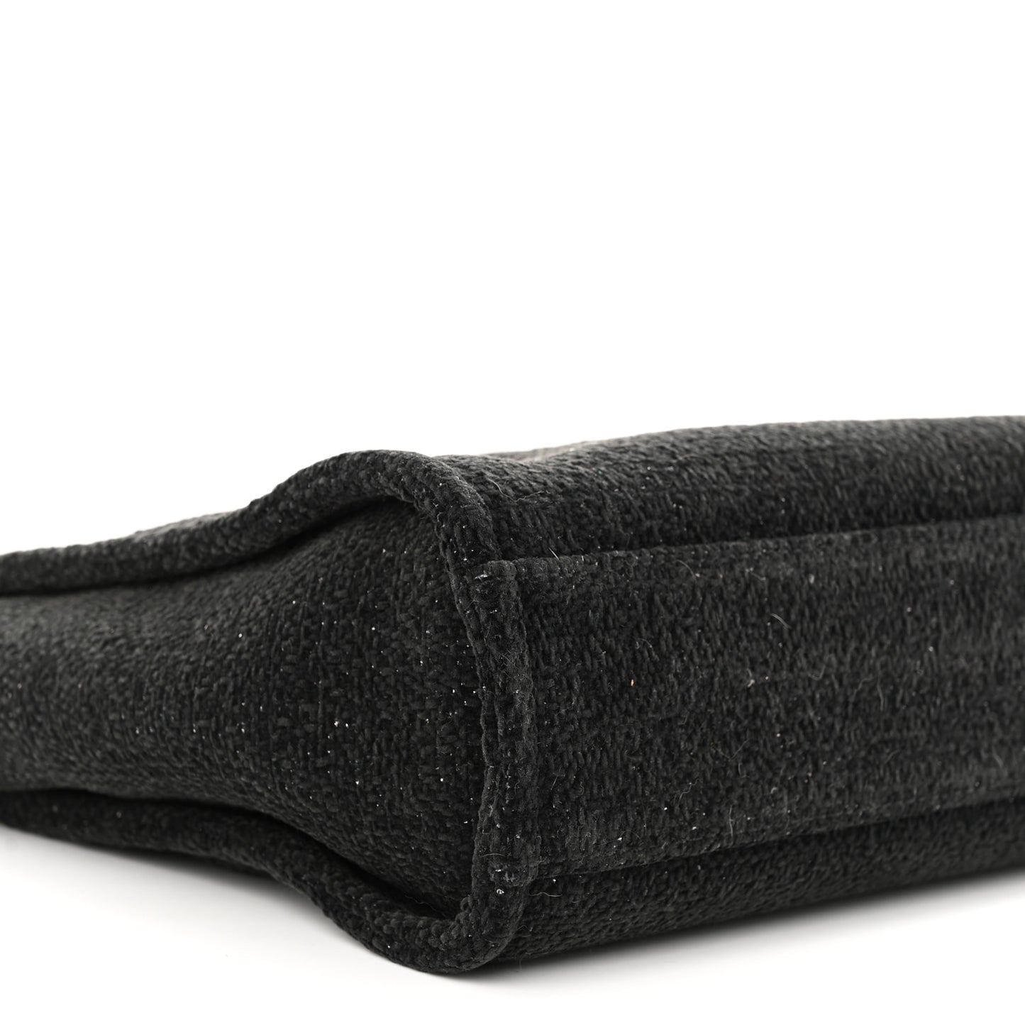 Lurex Boucle Mini Deauville Tote Black