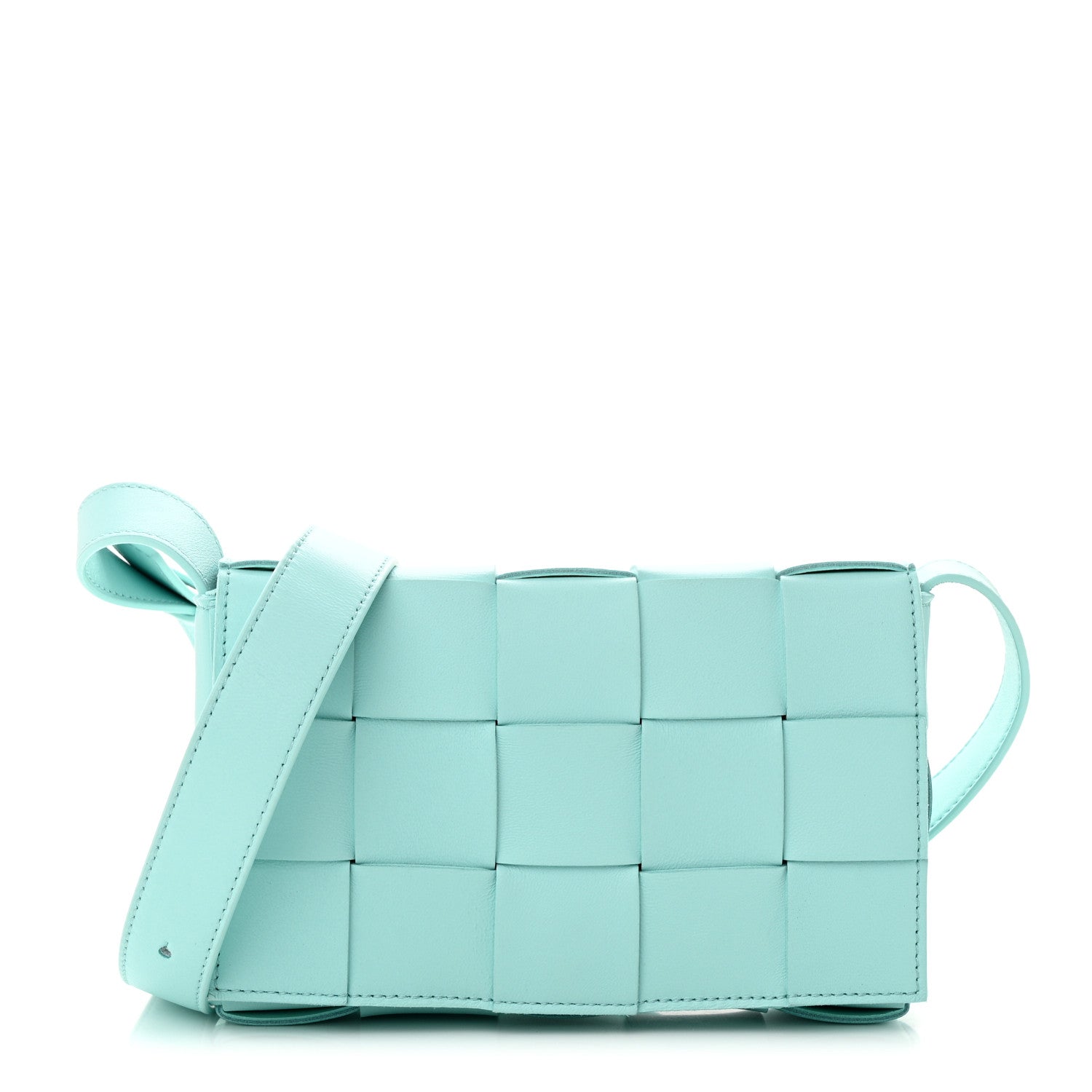 Bottega Veneta Lambskin Maxi Intrecciato Small Cassette Crossbody Bag Celadon 1 of 10