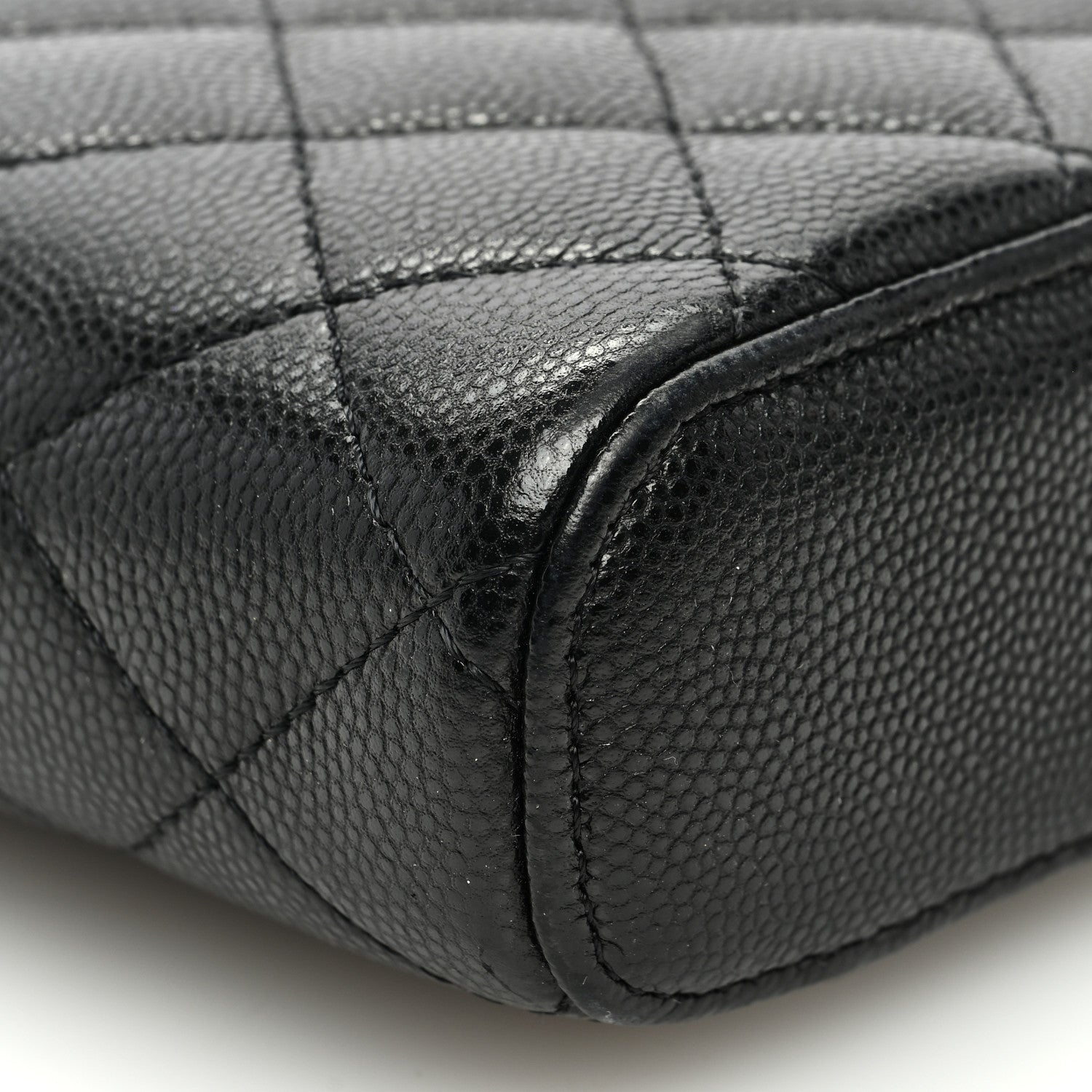 Chanel Caviar Quilted Phone Holder With Chain Black 7 of 10
