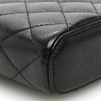 Chanel Caviar Quilted Phone Holder With Chain Black 7 of 10