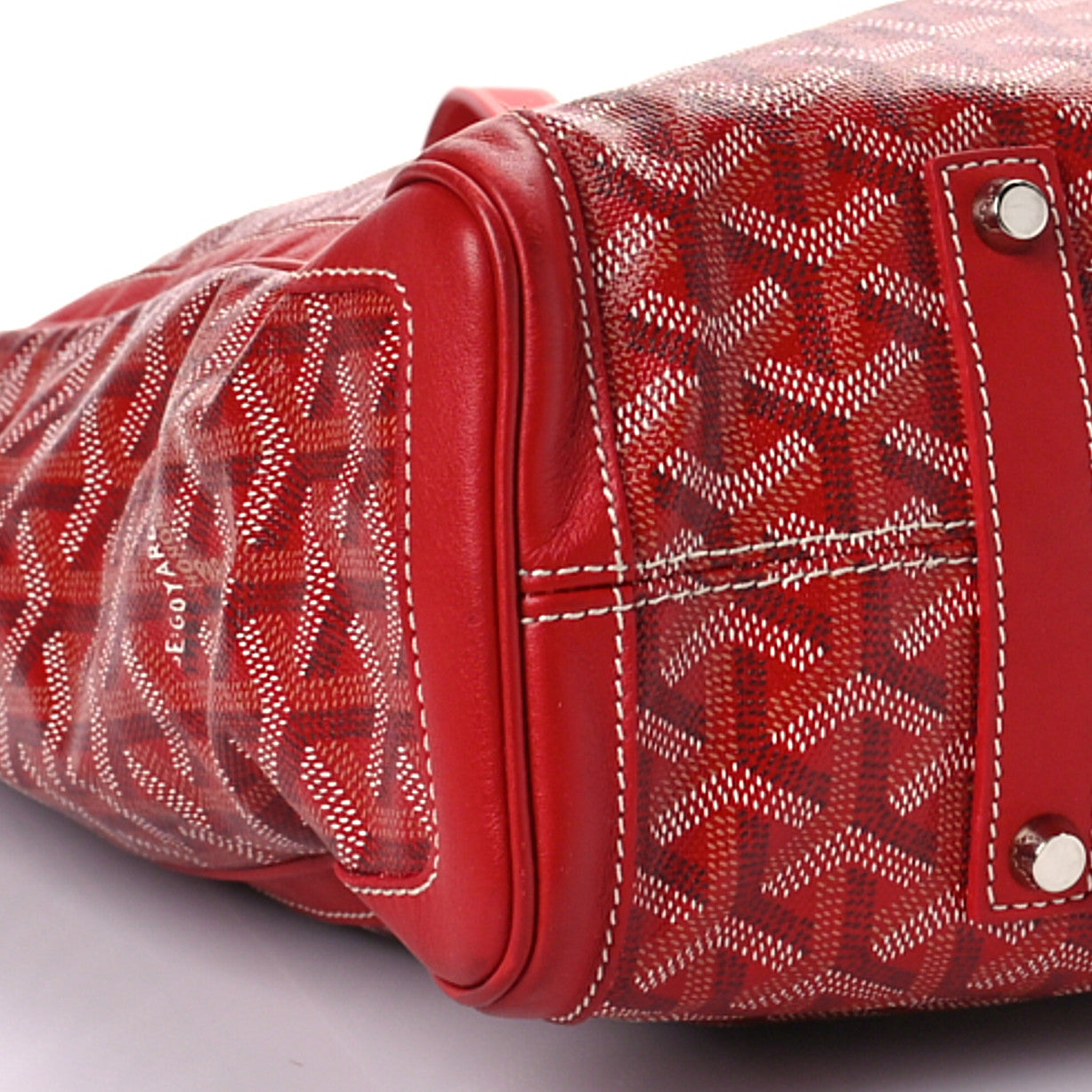 Goyardine Voltaire Smile Tote Red