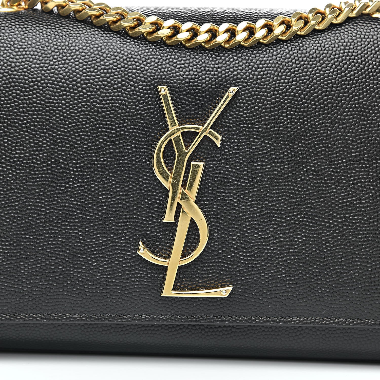 Saint Laurent Grain De Poudre Small Monogram Kate Satchel Black 15 of 15