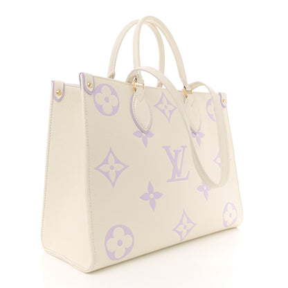 Louis Vuitton Empreinte Monogram Giant Onthego MM Latte Bubble Tea 3 of 9