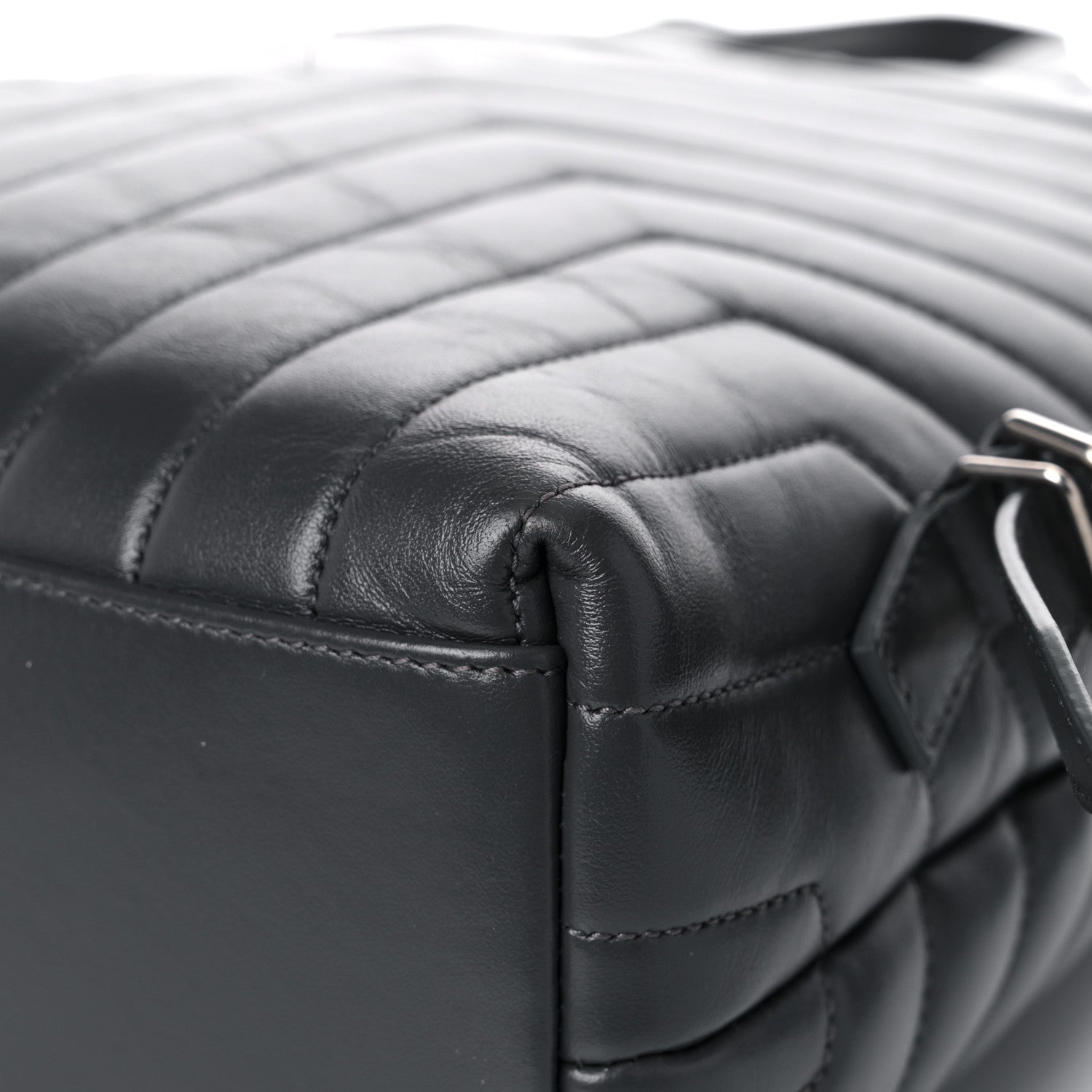Saint Laurent Calfskin Y Quilted Monogram Medium Loulou Backpack Storm 13 of 16